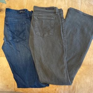 2 pairs of COH Flare Jeans size 28